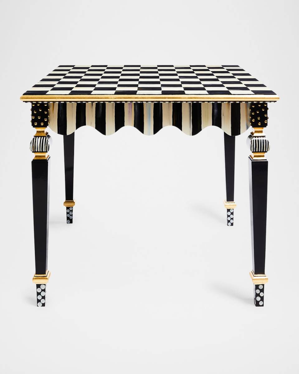 Courtly Check & Stripe Game Table